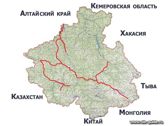 "Дорогами Алтая - 2012":  Карта поездки
