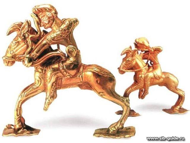 Золотая фигурка конного лучника, V-IV вв. до н.э., Эрмитаж