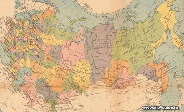 Карта России на начало 1917 года