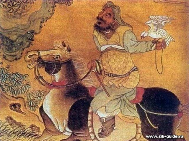 Картина "Чингисхан на соколиной охоте"