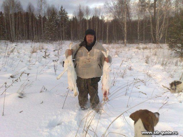 База "Сибирская Кадриль", зимняя охота с гончими