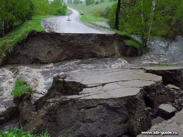 Последствия наводнения в Горном Алтае