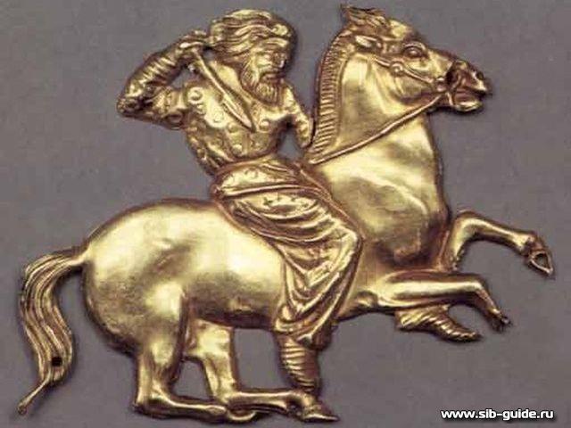 Скифский всадник. Золотая бляшка из кургана Куль-Оба, IV век до н.э.