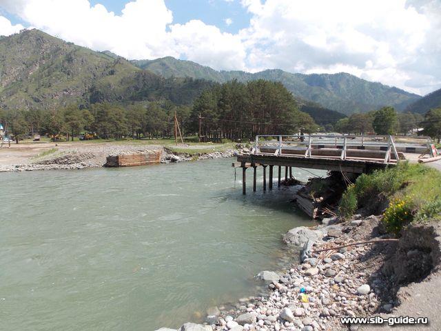 "Горный Алтай 2014": Разрушенный мост в Чемале